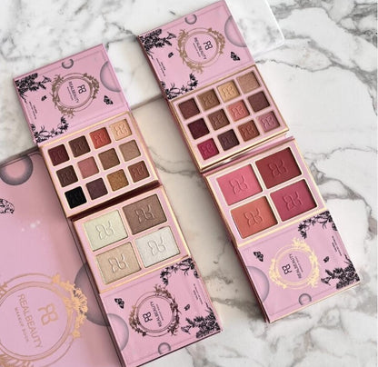 Real Beauty MAKEUP BOOK - EYESHADOW + BLUSHER + HIGHLIGHTER