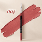 Realbeauty lip liner pencil with blending brush in shade 004, shown against a dusty rose colour swatch