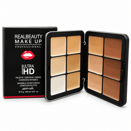 Real Beauty Ultra HD Cream Contour Palette – 12 Shades - Real Beauty Egypt