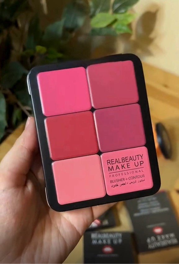RealBeauty Professional Cream Blusher & Contour Palette – Long Lasting Makeup - Real Beauty Egypt