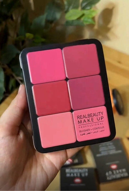 RealBeauty Professional Cream Blusher & Contour Palette – Long Lasting Makeup - Real Beauty Egypt